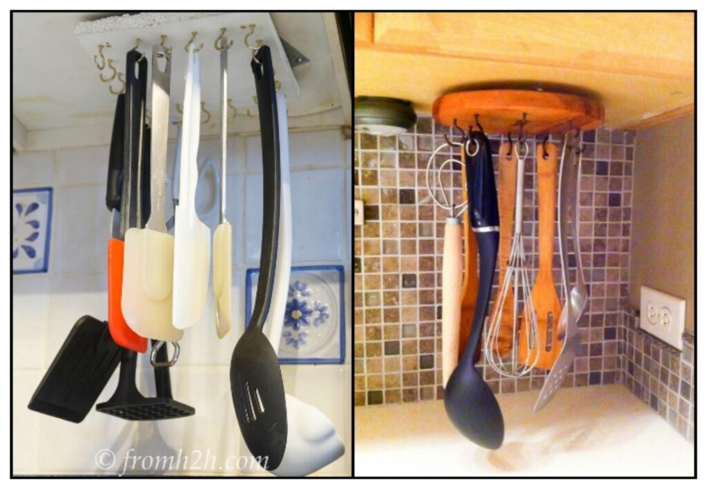Lazy Susan storage - an awesome and clever way of organizing your kitchen utensils!