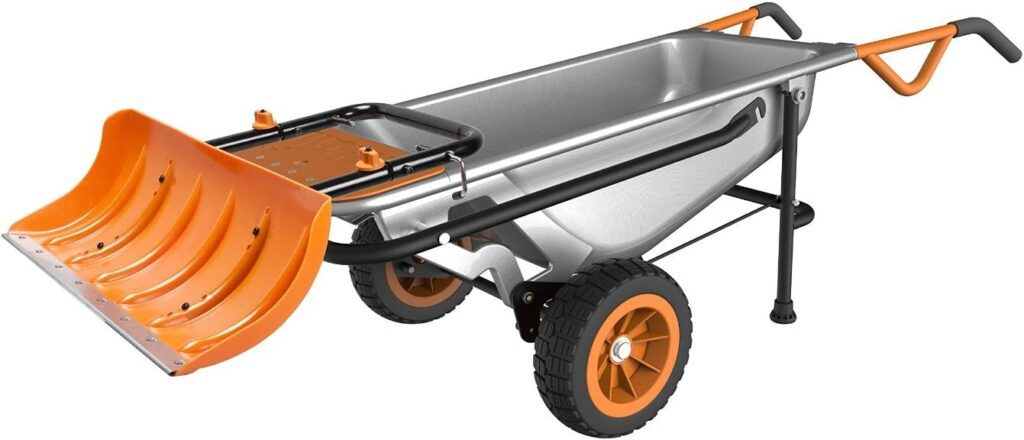 WORX Aerocart Multifunction WA0230 Snow Plow Wheelbarrow