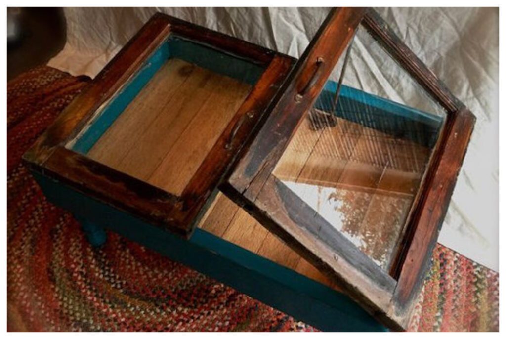 How to turn an old window into a coffee table