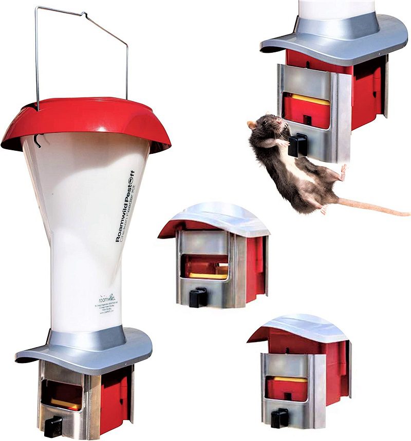 The Roamwild Rat Proof Chicken Feeder kit eliminates the need for rat poison and traps around your property. 