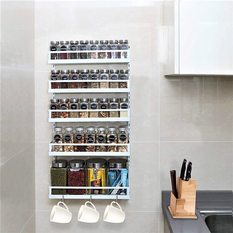 The X-Cosrack Wall-Mounted Spice Rack is a stylish option if you want spice at your fingertips as you cook. 
