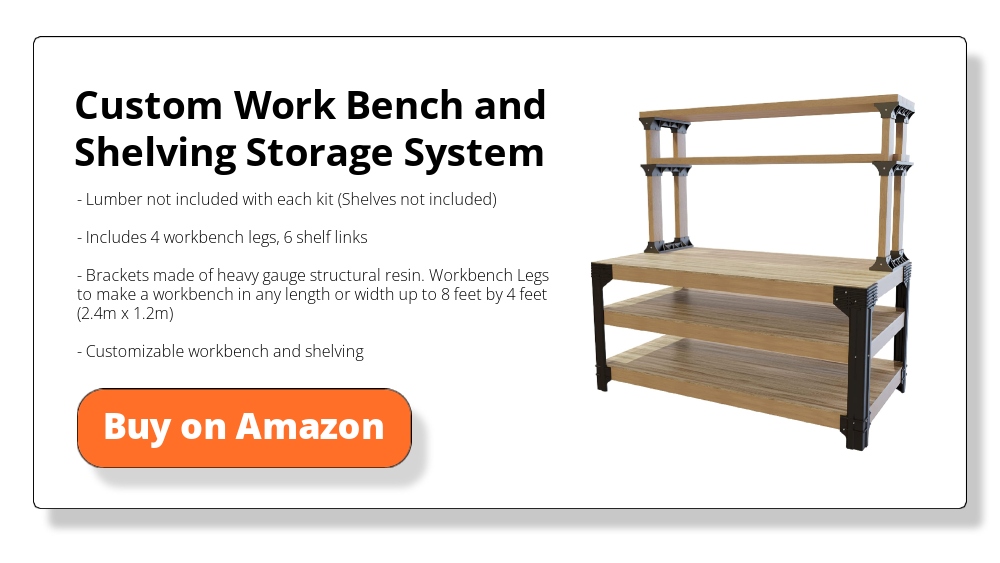 Workbench With Built-in Lumber and Power Tool Storage