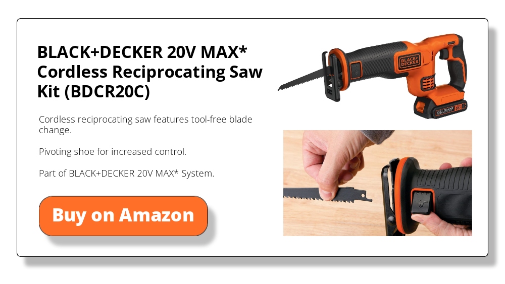 BLACK+DECKER 20V MAX* Cordless Reciprocating Saw Kit BDCR20C