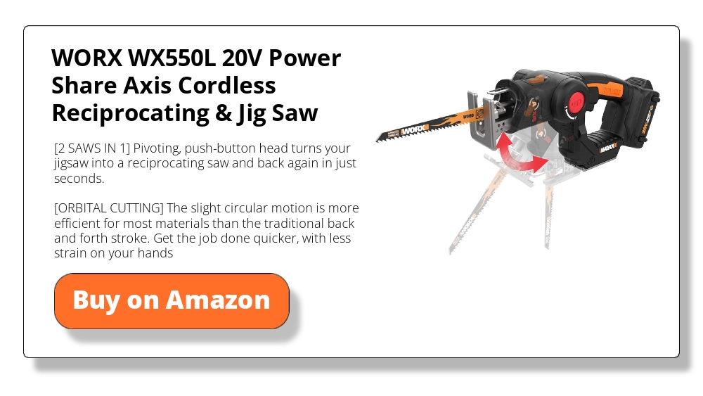 WORX 20V Power Share Axis Cordless Reciprocating & Jig Saw WX550L