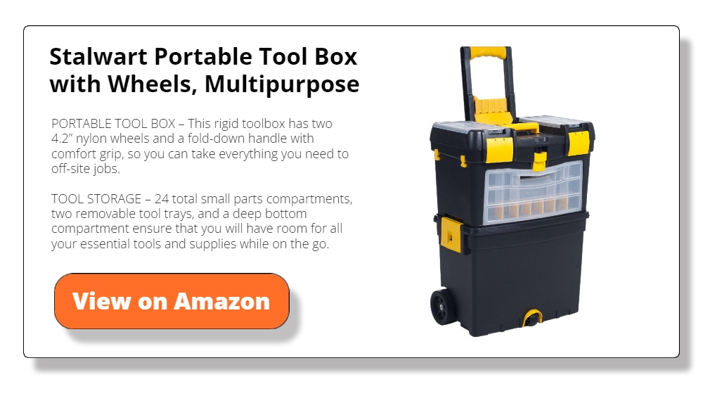 Stalwart Portable Tool Box with Wheels