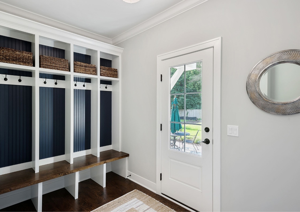 Mud rooms provide dedicated space for the storage and organization of outdoor gear, shoes, coats, and accessories.