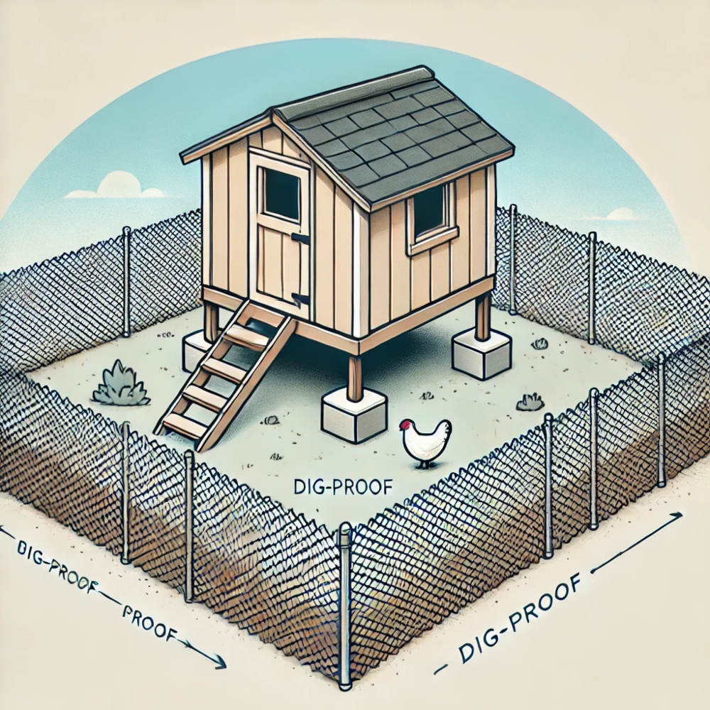 An illustration of a chicken coop.