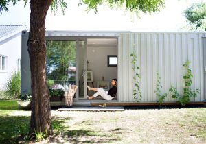 An image of a backyard studio.