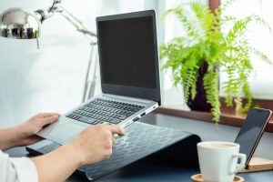 An image of a laptop stand for home use.